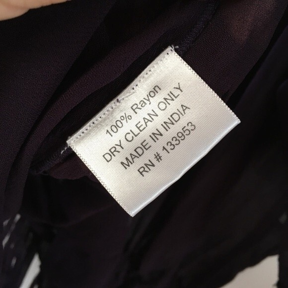 Peace & Pearls Eyelet Embroidered Purple Tunic S - Picture 11 of 15